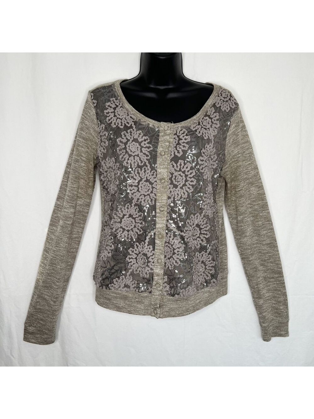 🦩 A’REVE Sheer Sequin Lace Cardigan (🦩2 for $25)